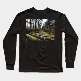 Trees in Swinley forest make it great place for sunlight walk Long Sleeve T-Shirt